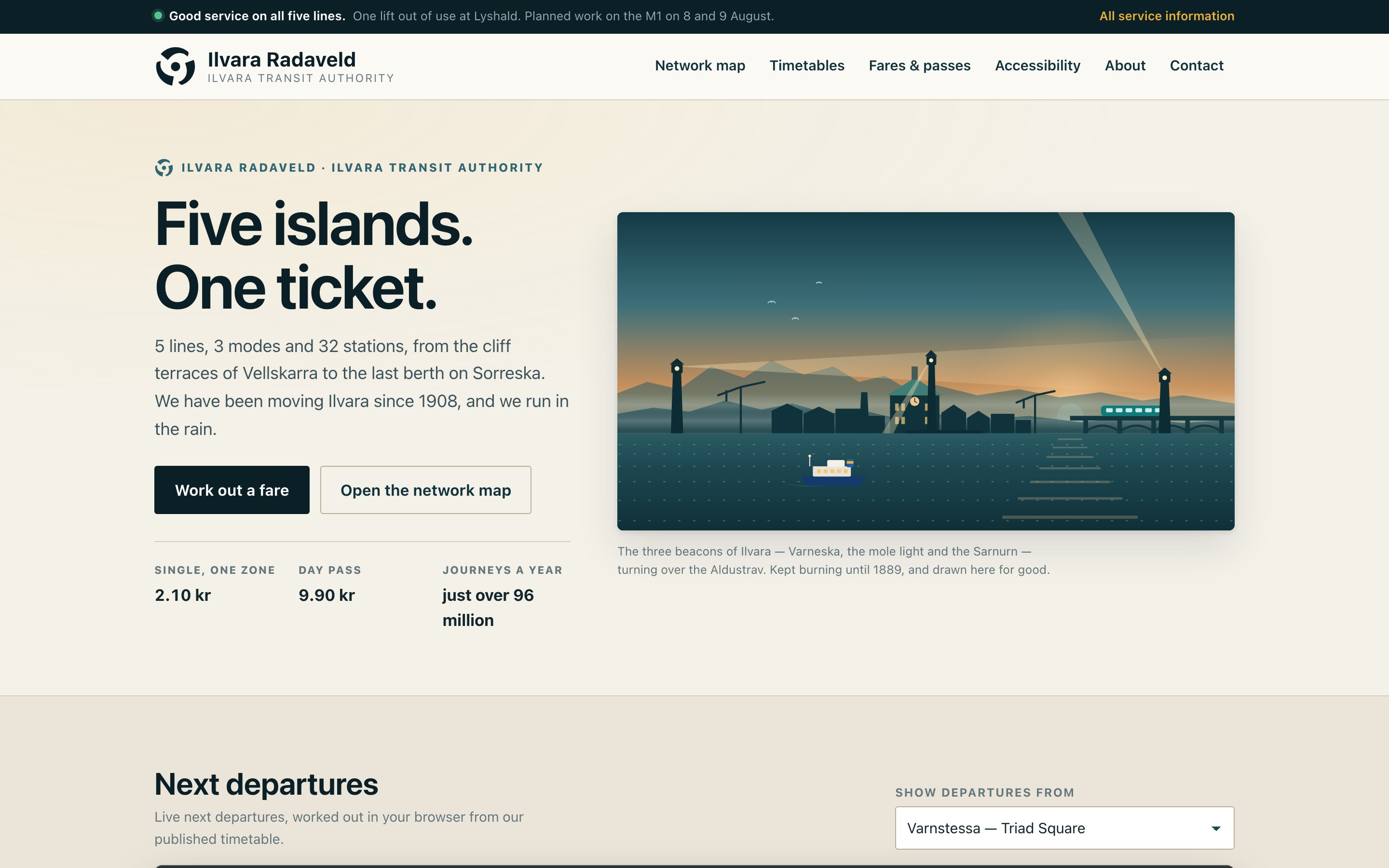 Above-the-fold screenshot of the website generated by Claude Opus 5 High