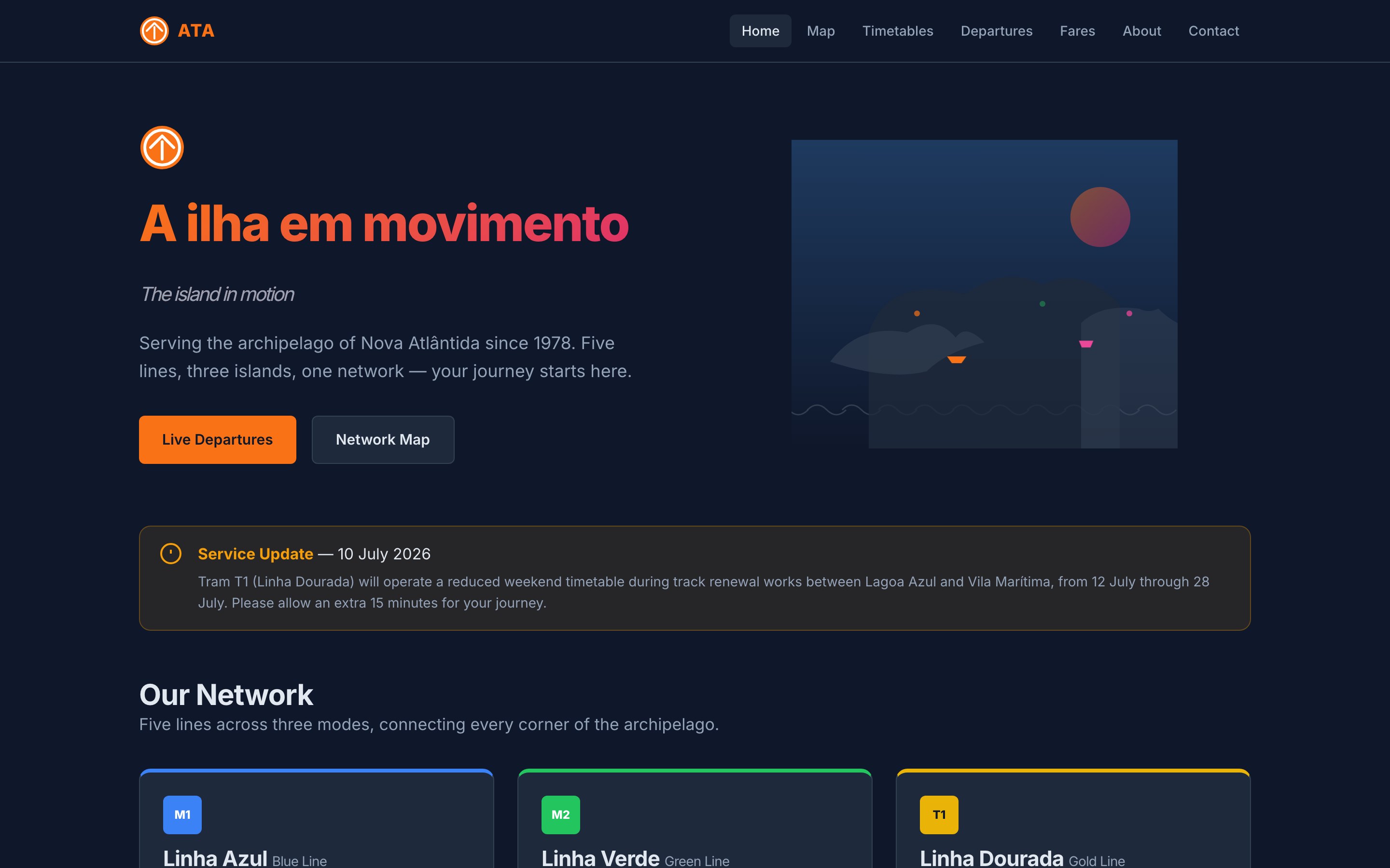 Above-the-fold screenshot of the website generated by DeepSeek V4 Pro High