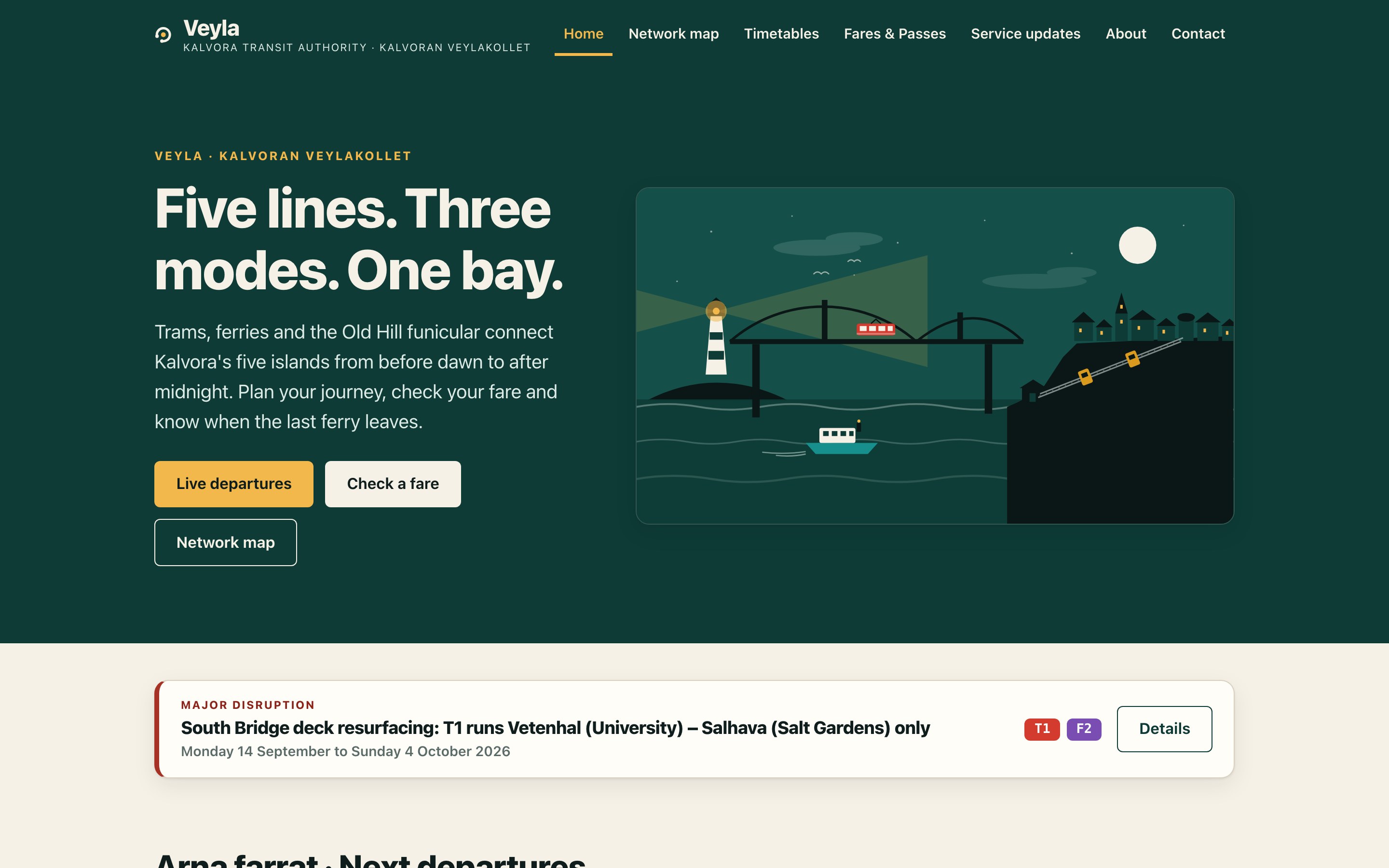 Above-the-fold screenshot of the website generated by Devin Fusion (Fable 5.1 Max + SWE-2 High)