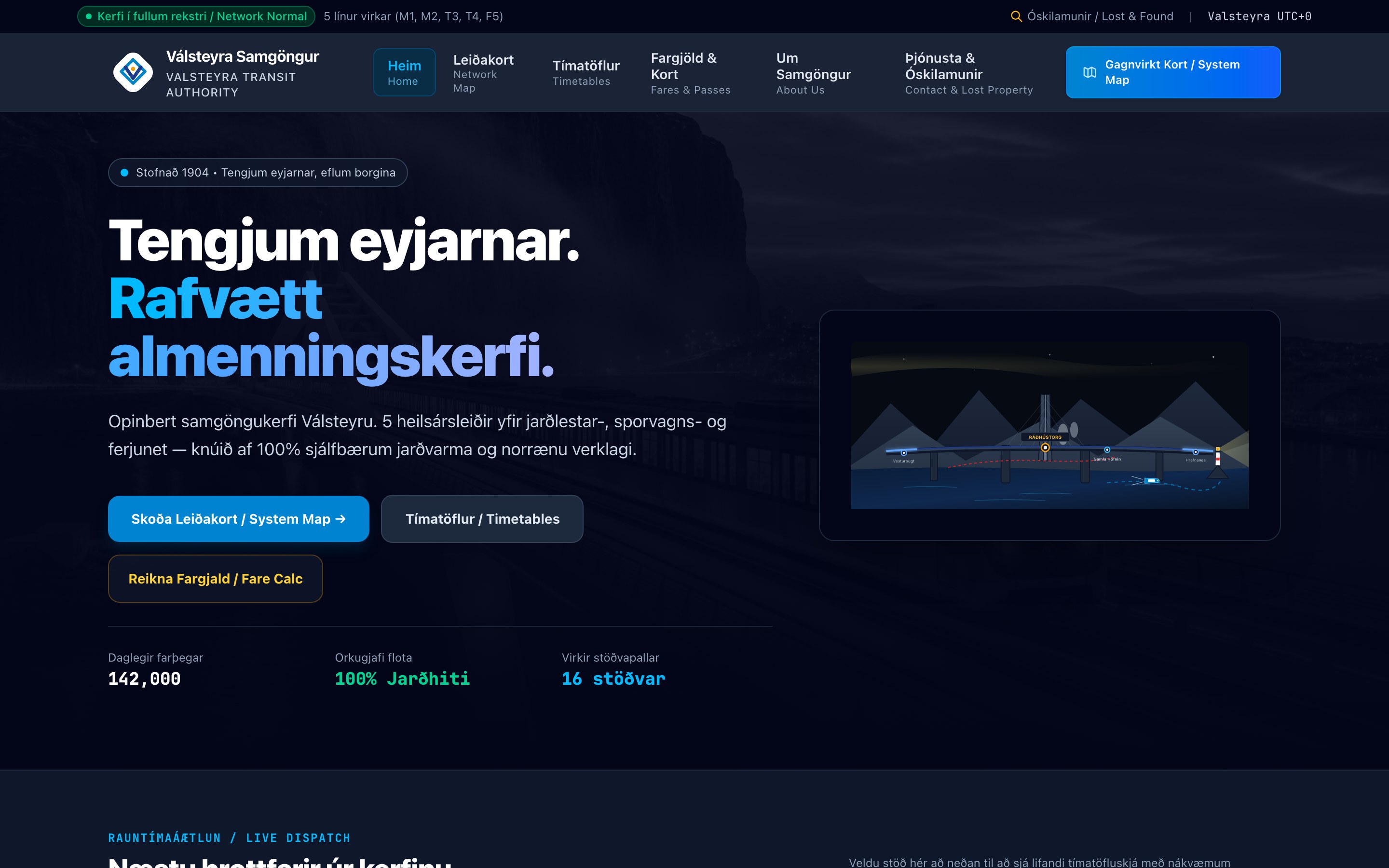 Above-the-fold screenshot of the website generated by Gemini 3.7 Flash High