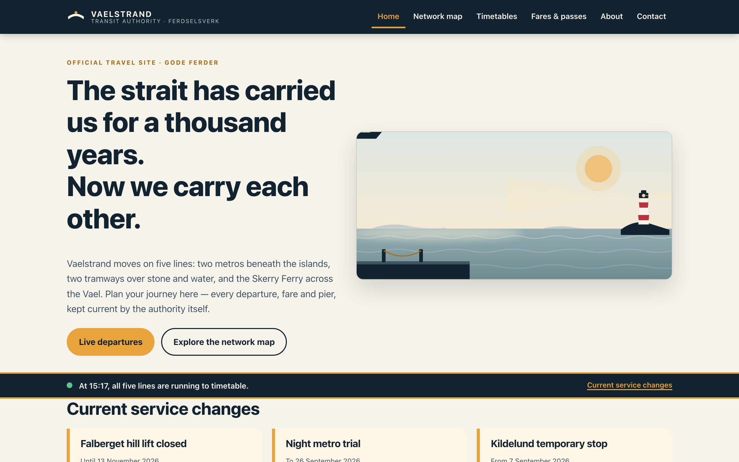 Above-the-fold screenshot of the website generated by GLM 5.3 Flash