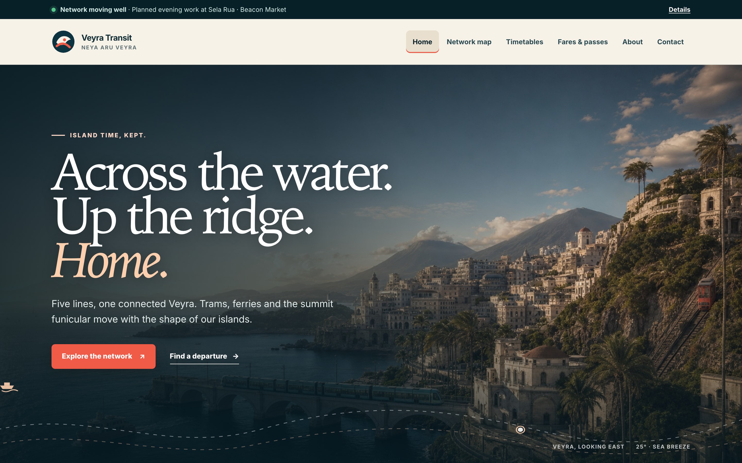 Above-the-fold screenshot of the website generated by GPT-5.6 Sol Ultra