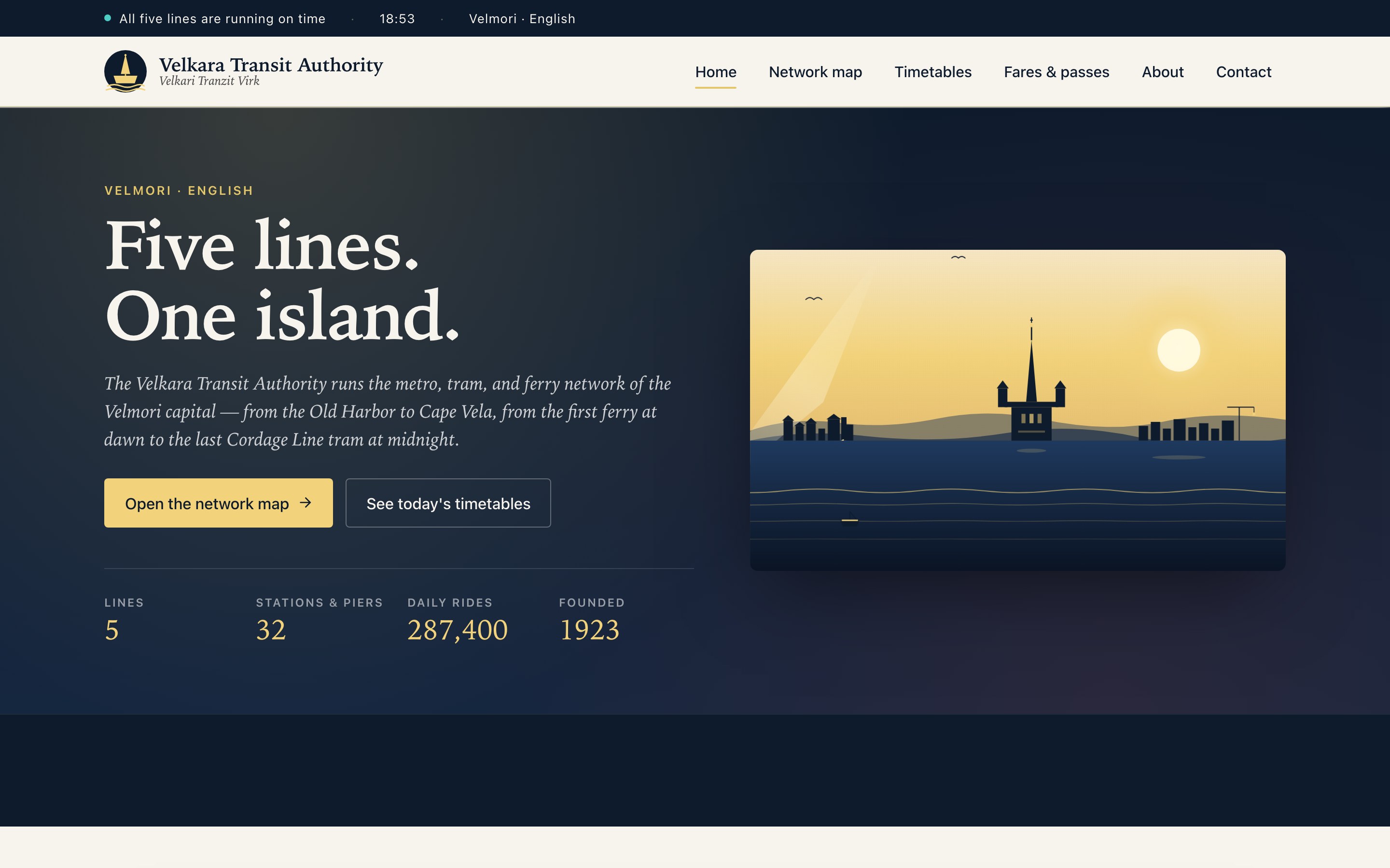 Above-the-fold screenshot of the website generated by MiniMax M3