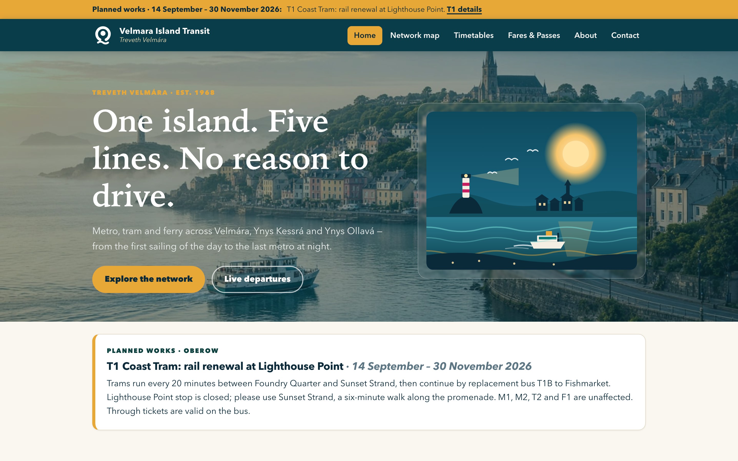 Above-the-fold screenshot of the website generated by Muse Spark 1.3 Max Cursor