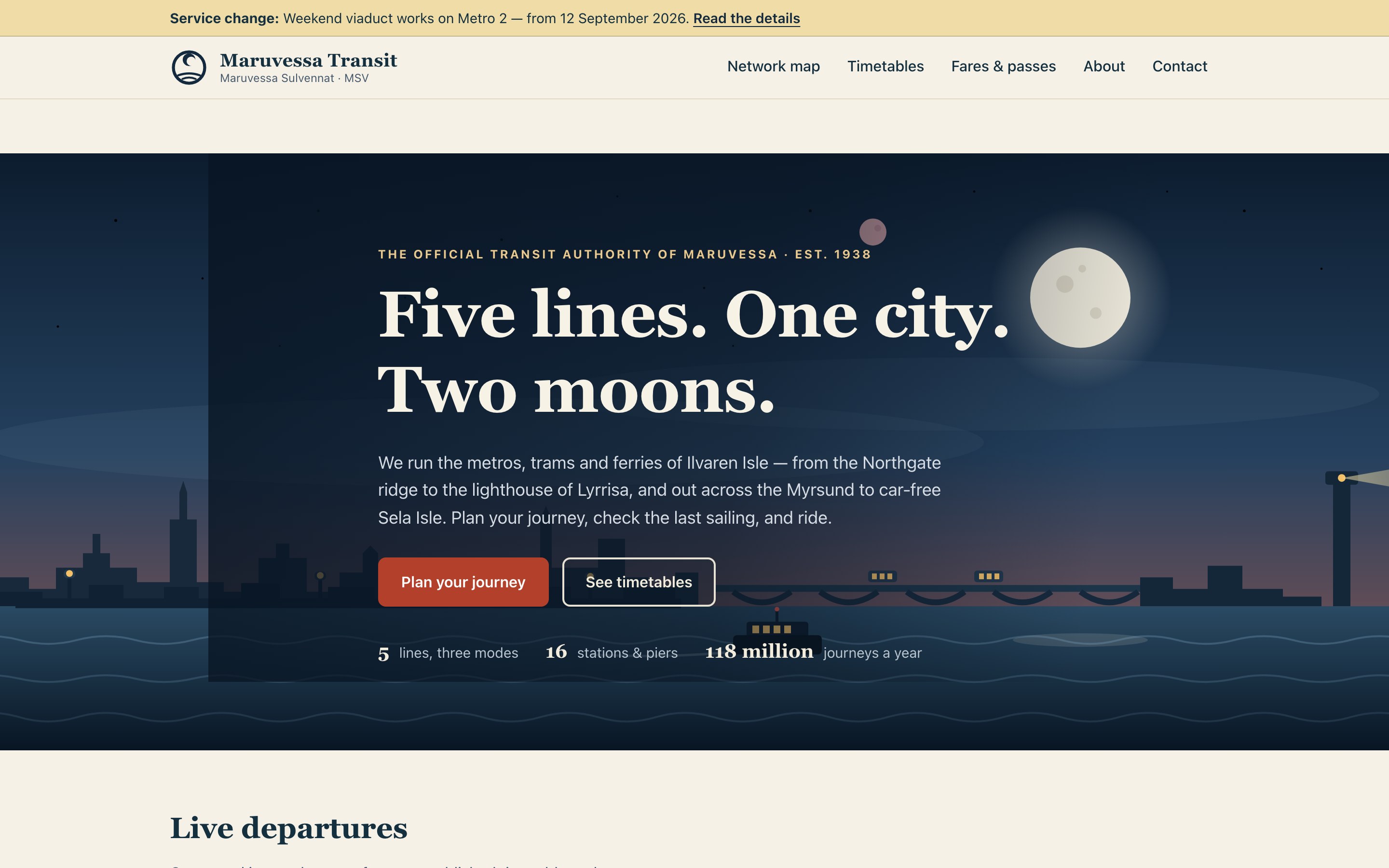 Above-the-fold screenshot of the website generated by Omen Alpha High